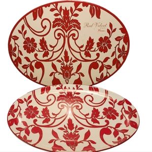 Red Velvet Oval Platter by Rosanne